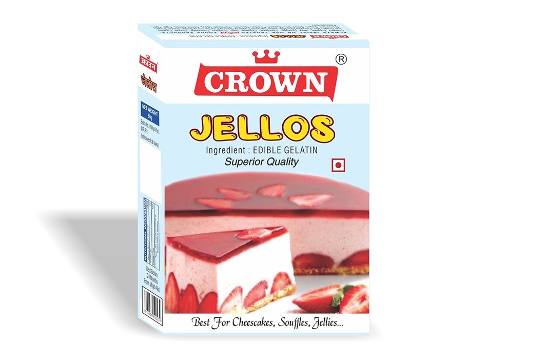 Crown Jellos Clear & Unflavoured   Box  200 grams